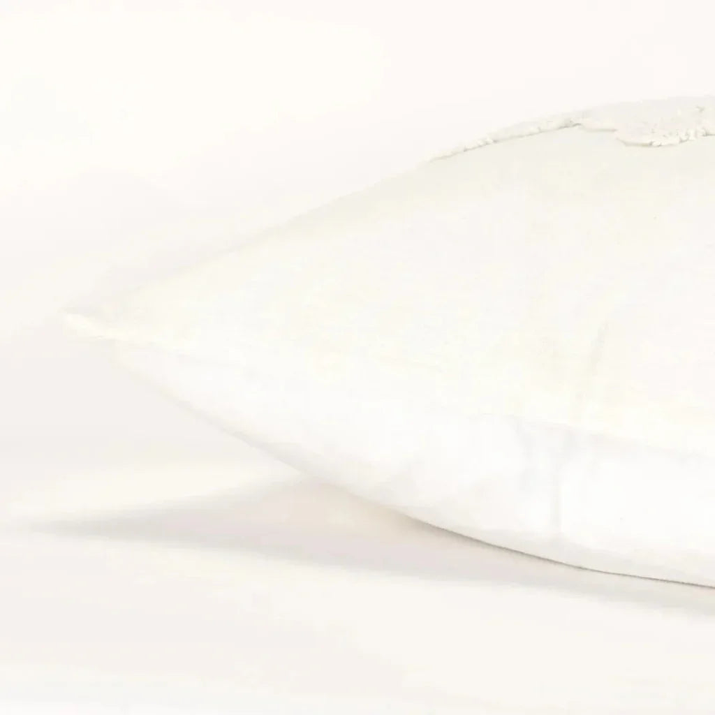 Tonal Geometric Ivory Pillow With Insert - LOOMLAN - LOOMLAN - Throw Pillows