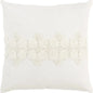 Tonal Geometric Ivory Pillow With Insert - LOOMLAN - LOOMLAN - Throw Pillows