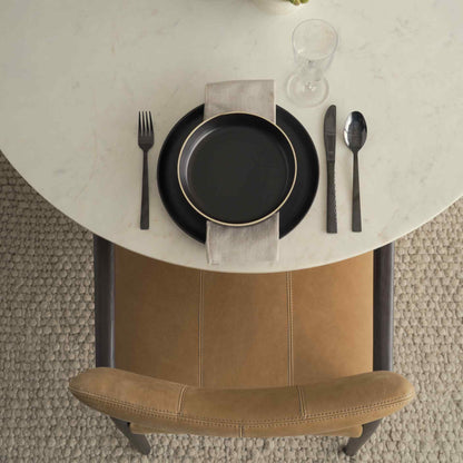 Toni Chestnut Leather Dining Chair (Set of 2)