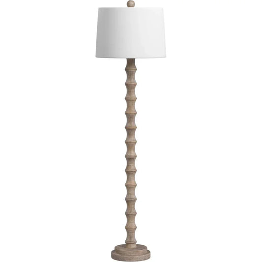 Tonio Natural Wood Floor Lamp-Floor Lamps-Bassett Mirror-LOOMLAN
