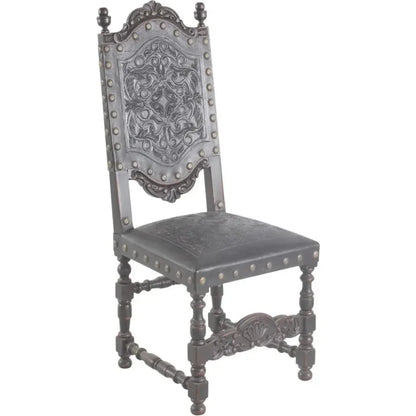 Tooled Leather Dining Chair Del Rey - LOOMLAN - Peninsula Home - Dining Chairs