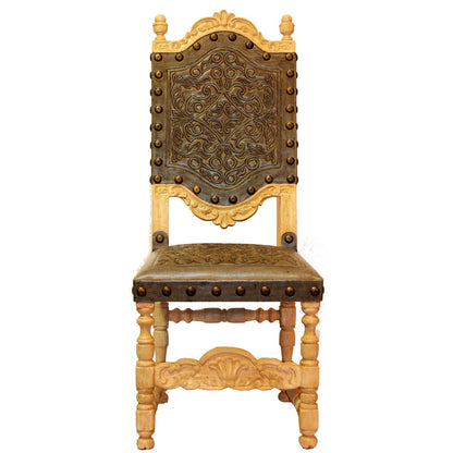 Tooled Leather Dining Chair Del Rey
