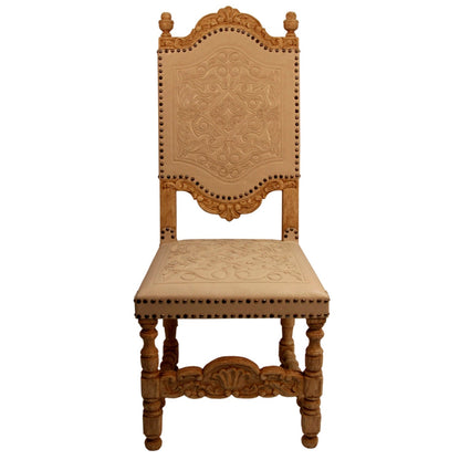 Tooled Leather Dining Chair Del Rey