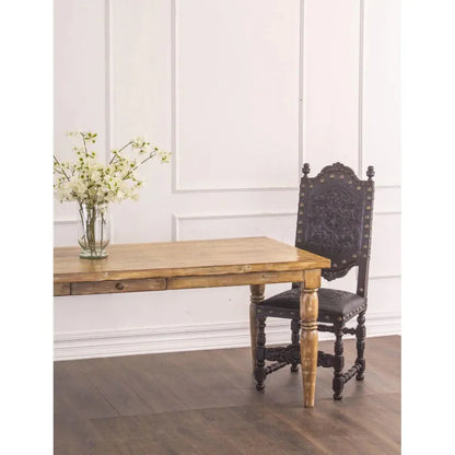 Tooled Leather Dining Chair Del Rey - LOOMLAN - Peninsula Home - Dining Chairs