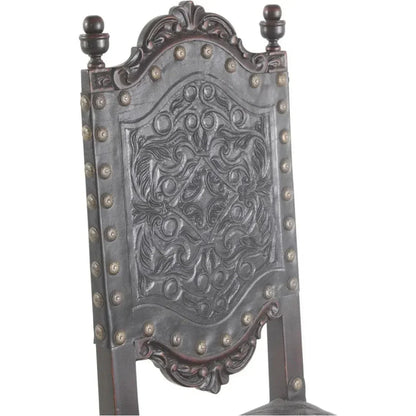 Tooled Leather Dining Chair Del Rey - LOOMLAN - Peninsula Home - Dining Chairs