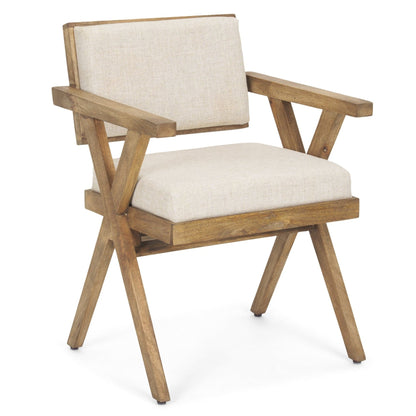 Topanga Cream Fabric Dining Chair (Set of 2)
