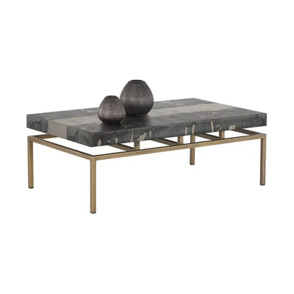 Toreno Coffee Table Antique Brass Iron Patina - LOOMLAN - SUNPAN - Coffee Tables