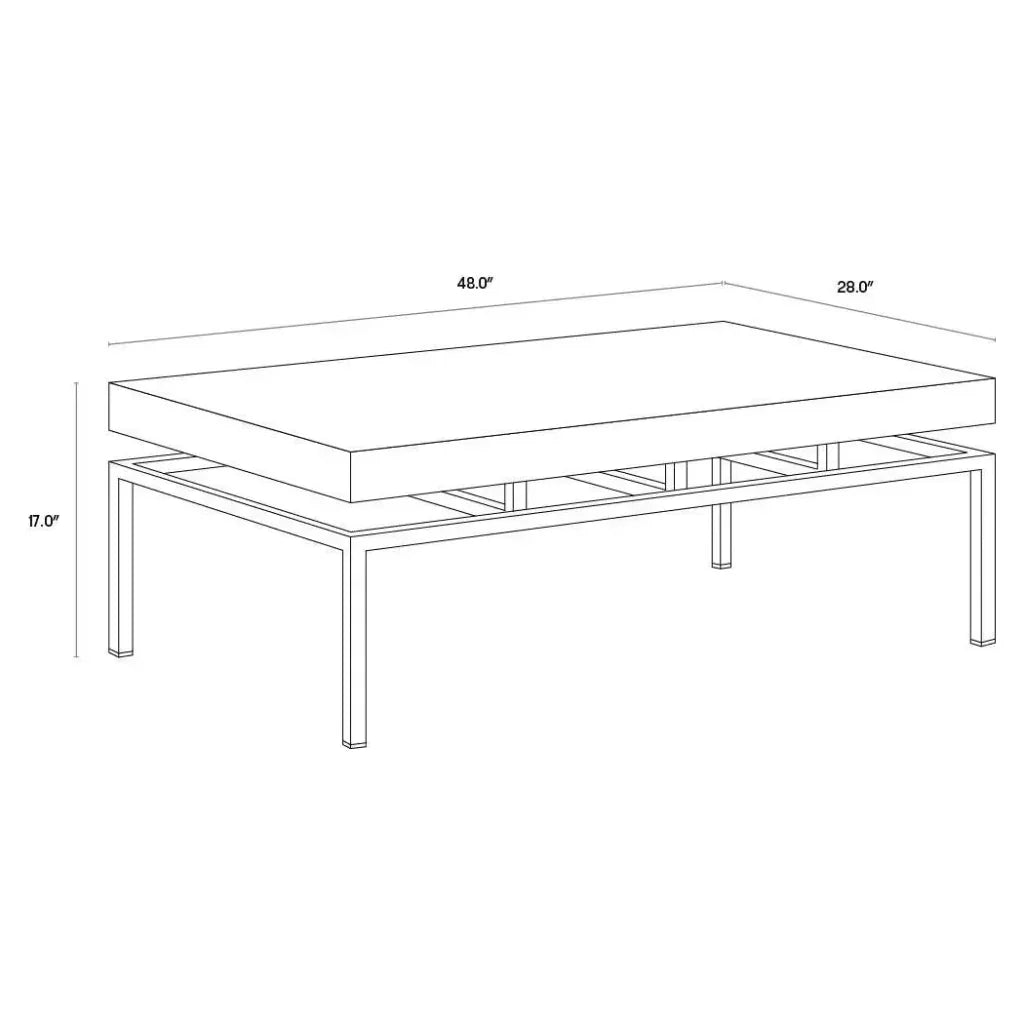 Toreno Coffee Table Antique Brass Iron Patina - LOOMLAN - SUNPAN - Coffee Tables