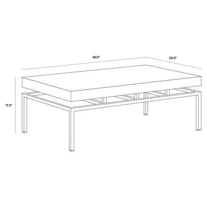 Toreno Coffee Table Antique Brass Iron Patina - LOOMLAN - SUNPAN - Coffee Tables