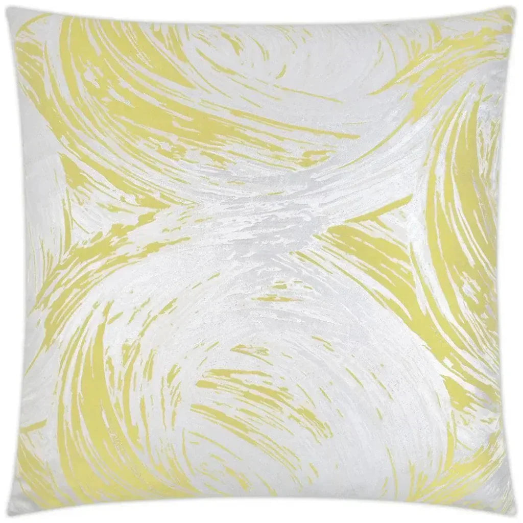 Tornado Citron Yellow Throw Pillow Insert - LOOMLAN - D.V. Kap - Throw Pillows