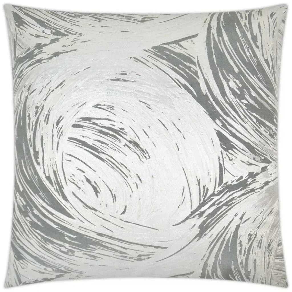Tornado Pewter Grey Throw Pillow With Insert - LOOMLAN - D.V. Kap - Throw Pillows