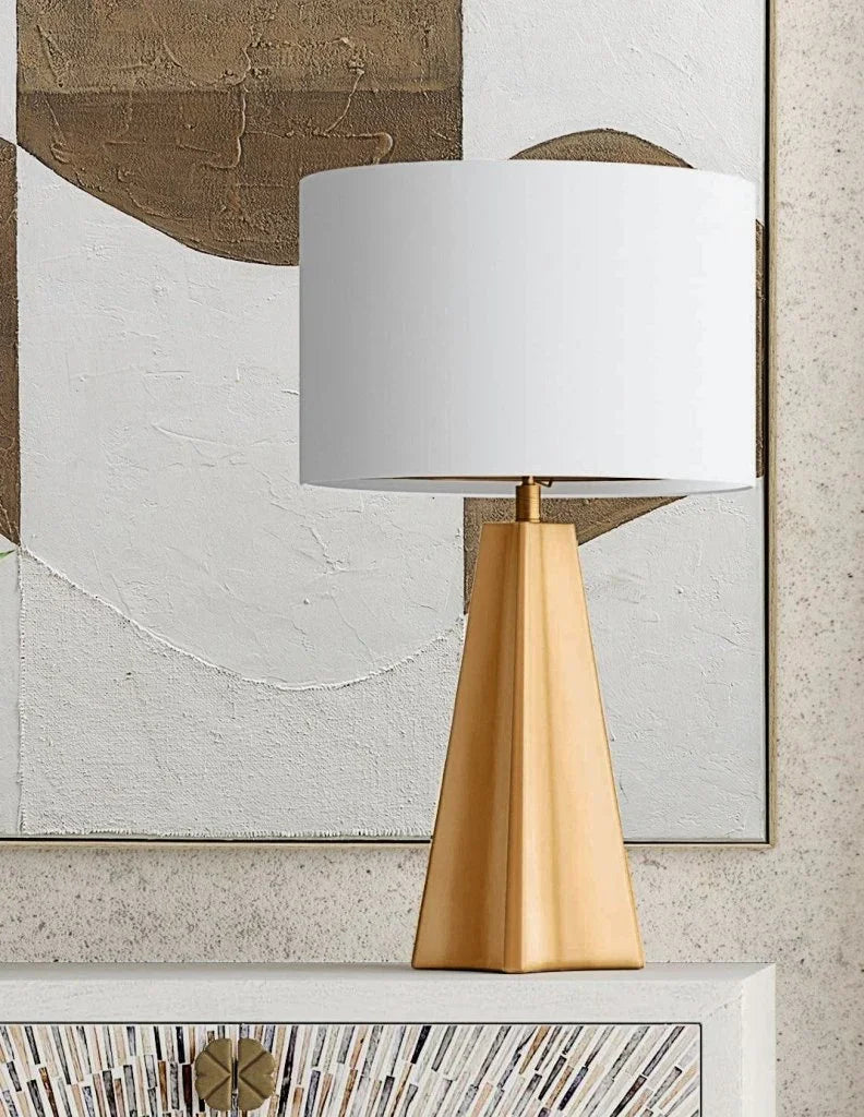 Torrington Gold Polyresin Table Lamp - LOOMLAN - Bassett Mirror - Table Lamps