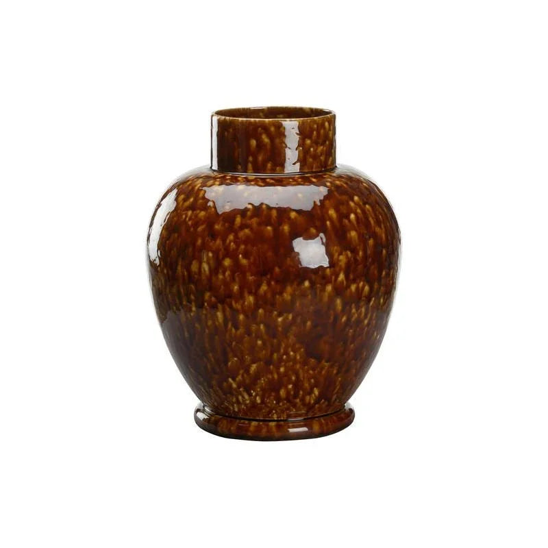 Tortoise Glazed Finished Ceramic Vase - LOOMLAN - Chelsea House - Vases & Jars