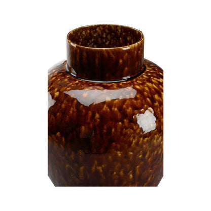 Tortoise Glazed Finished Ceramic Vase - LOOMLAN - Chelsea House - Vases & Jars