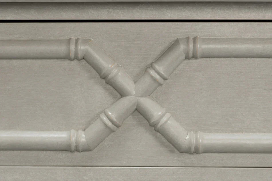 Tortola Three Drawer White Chest - LOOMLAN - Sarreid - Chests