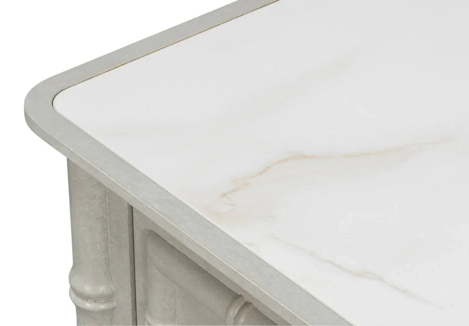 Tortola Three Drawer White Chest - LOOMLAN - Sarreid - Chests