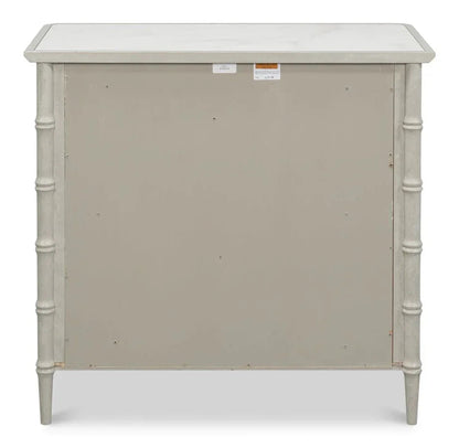 Tortola Three Drawer White Chest - LOOMLAN - Sarreid - Chests
