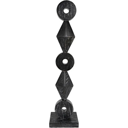 Totem Cinder Black Sculpture - LOOMLAN - Noir - Statues & Sculptures