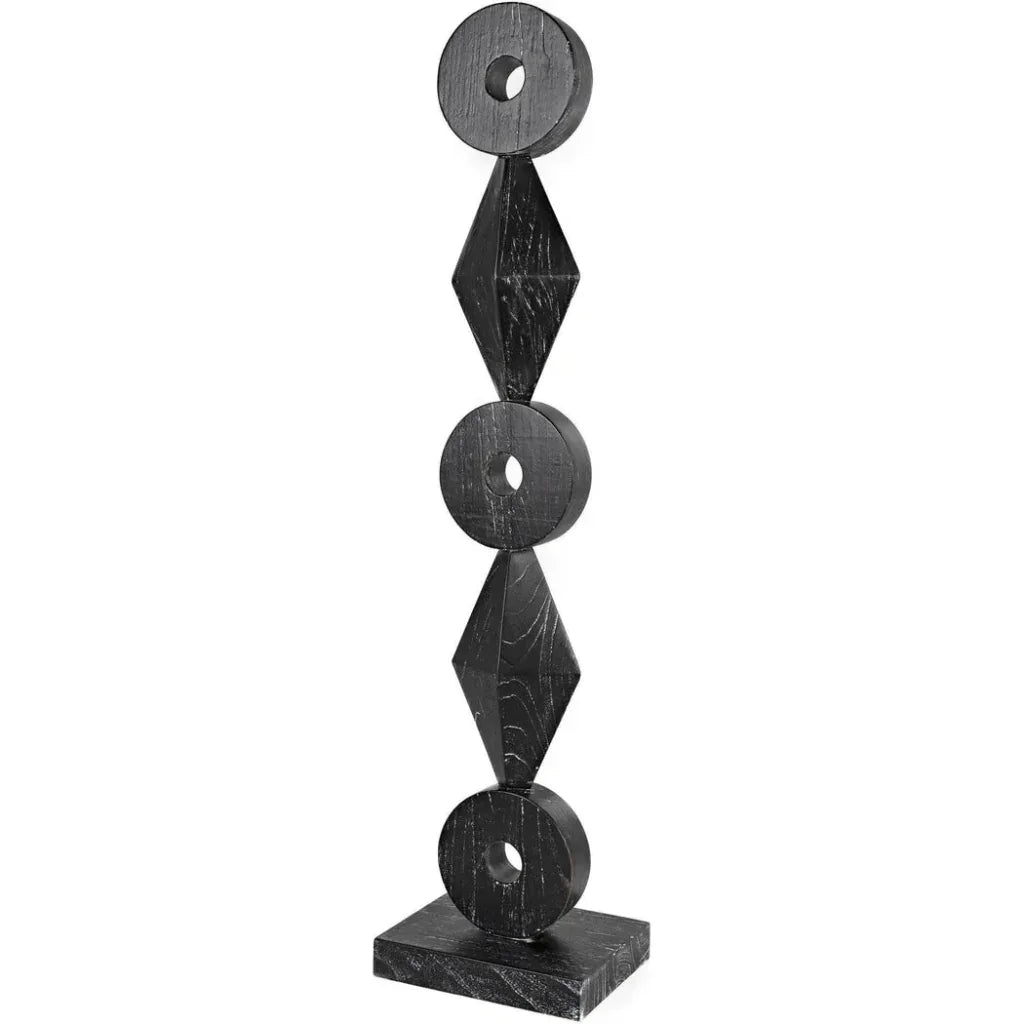 Totem Cinder Black Sculpture - LOOMLAN - Noir - Statues & Sculptures