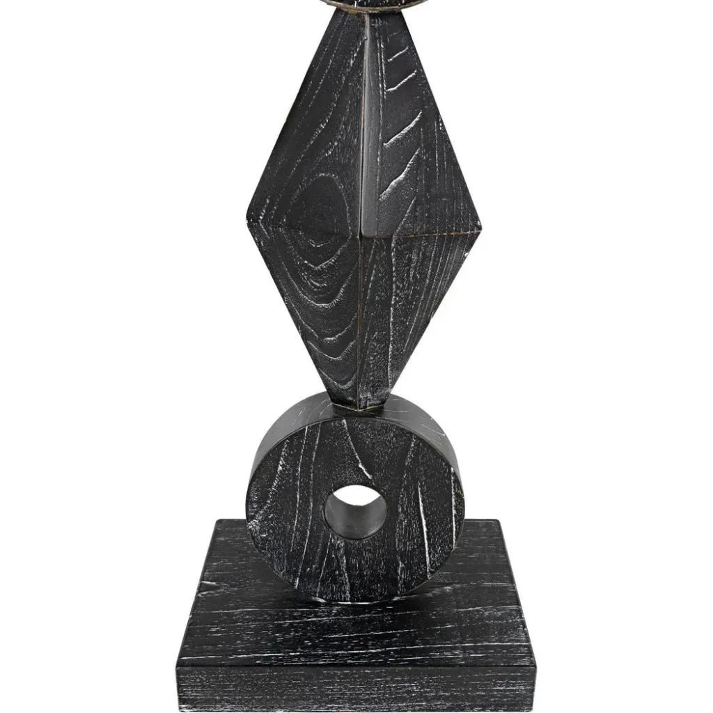 Totem Cinder Black Sculpture - LOOMLAN - Noir - Statues & Sculptures