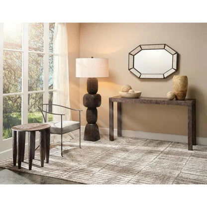 Totem Hand-Carved Wood Floor Lamp