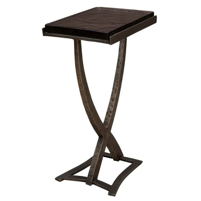 Toulon Brass Rectangular Side Table - LOOMLAN - Furniture Classics - Side Tables