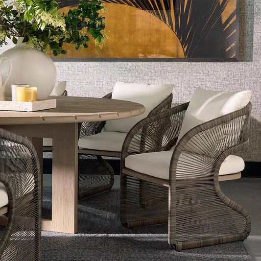 Toulon Dining Chair Stinson Cream Outdoor-Outdoor Dining Chairs-SUNPAN-LOOMLAN