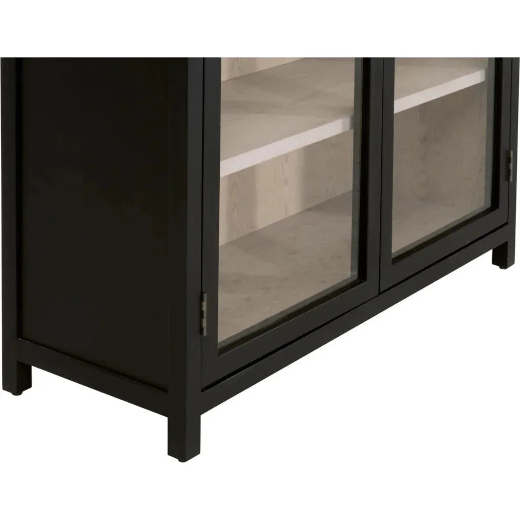 Toulouse Wooden Glass Display Cabinet - LOOMLAN - Essentials For Living - Bookcases