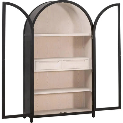 Toulouse Wooden Glass Display Cabinet - LOOMLAN - Essentials For Living - Bookcases