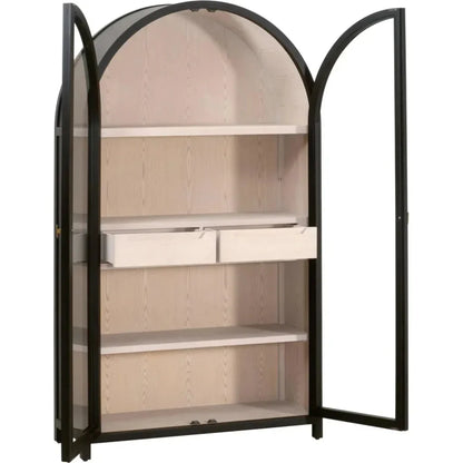 Toulouse Wooden Glass Display Cabinet - LOOMLAN - Essentials For Living - Bookcases