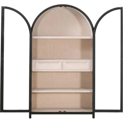 Toulouse Wooden Glass Display Cabinet - LOOMLAN - Essentials For Living - Bookcases