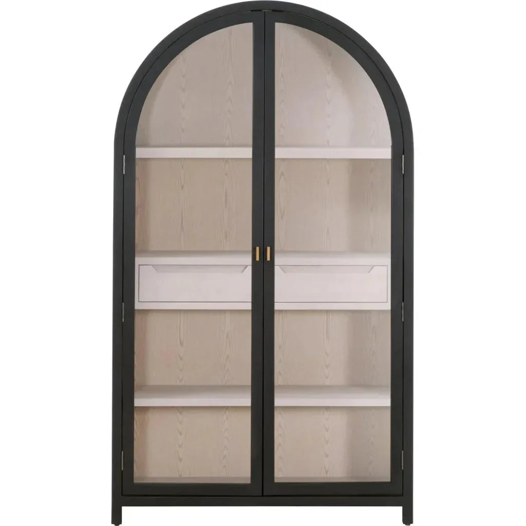Toulouse Wooden Glass Display Cabinet - LOOMLAN - Essentials For Living - Bookcases