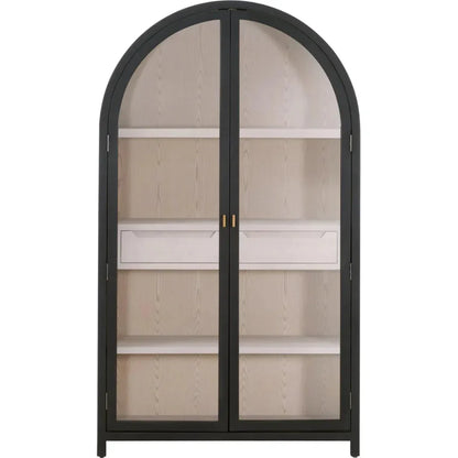 Toulouse Wooden Glass Display Cabinet - LOOMLAN - Essentials For Living - Bookcases