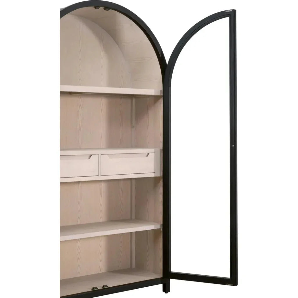 Toulouse Wooden Glass Display Cabinet - LOOMLAN - Essentials For Living - Bookcases