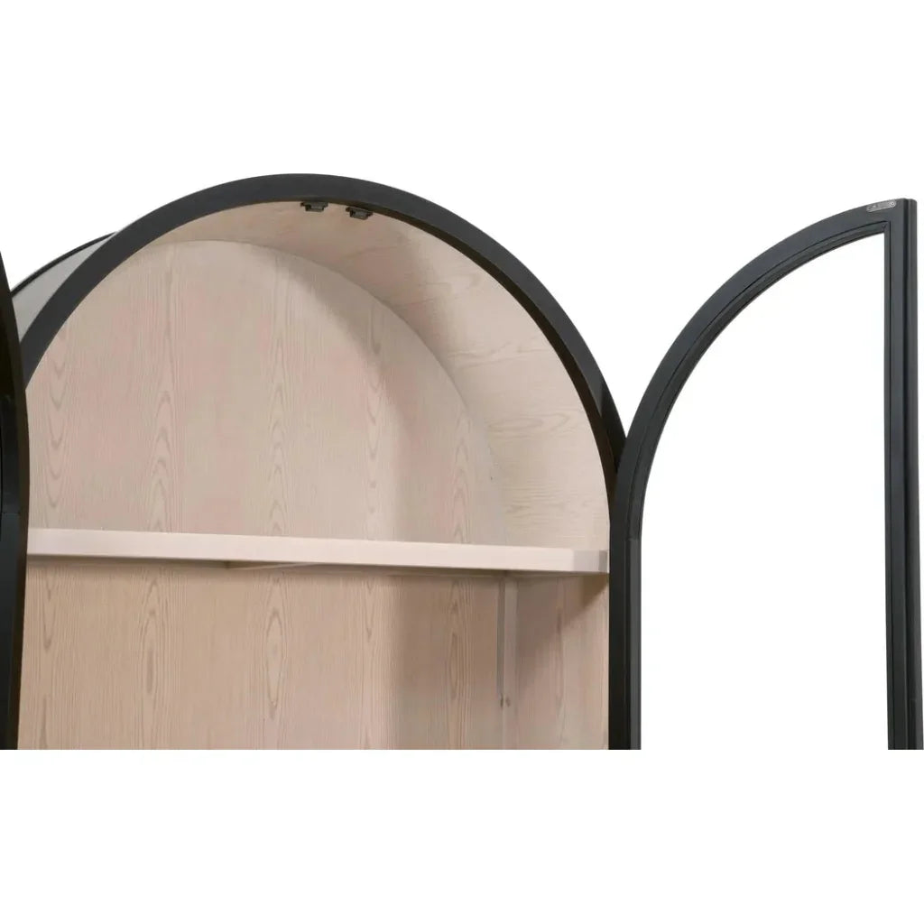 Toulouse Wooden Glass Display Cabinet - LOOMLAN - Essentials For Living - Bookcases