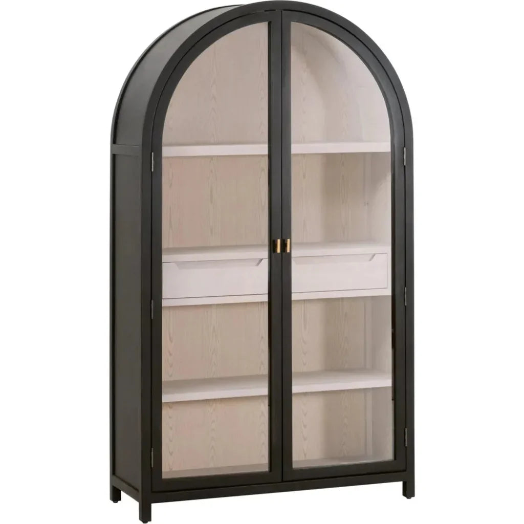 Toulouse Wooden Glass Display Cabinet - LOOMLAN - Essentials For Living - Bookcases