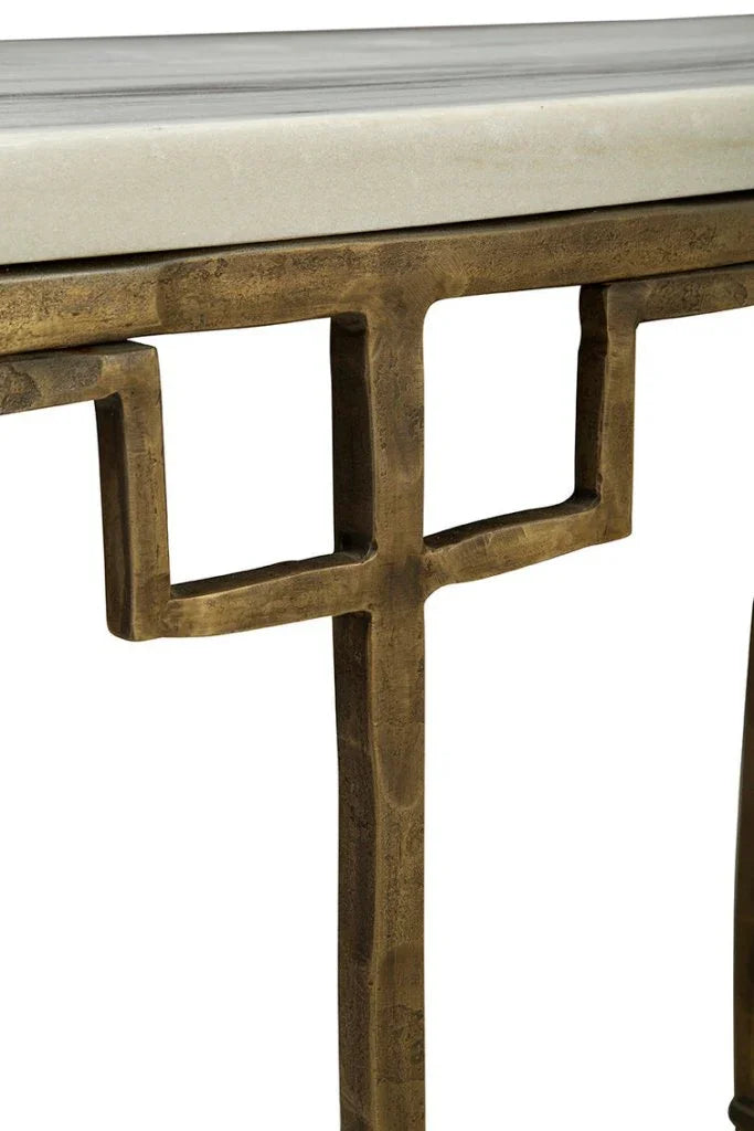 Tours Marble Top Rectangular Console Table - LOOMLAN - Furniture Classics - Console Tables