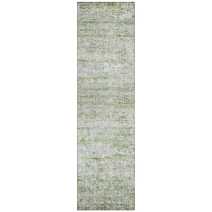 Tova Green Washable Indoor-Outdoor Rug-Outdoor Rugs-LOOMLAN Rugs-2'3" x 7'6"-LOOMLAN