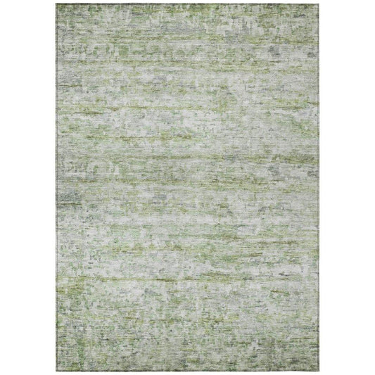 Tova Green Washable Indoor-Outdoor Rug-Outdoor Rugs-LOOMLAN Rugs-2'6" x 3'10"-LOOMLAN