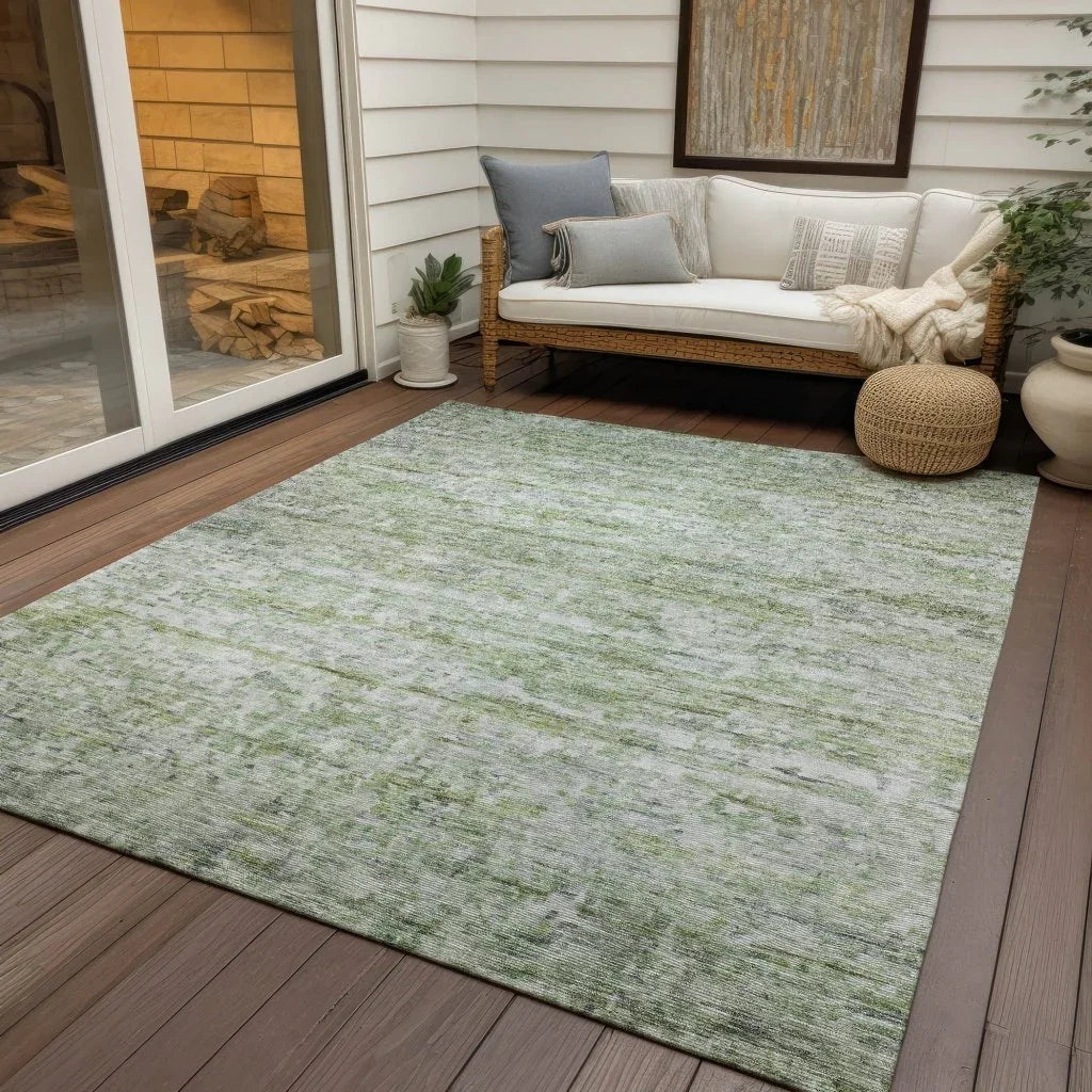 Tova Green Washable Indoor-Outdoor Rug-Outdoor Rugs-LOOMLAN Rugs-LOOMLAN