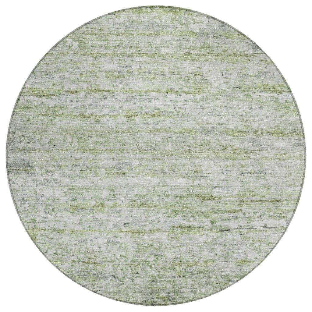 Tova Green Washable Indoor-Outdoor Rug-Outdoor Rugs-LOOMLAN Rugs-8' x 8'-LOOMLAN
