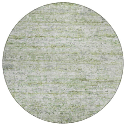 Tova Green Washable Indoor-Outdoor Rug-Outdoor Rugs-LOOMLAN Rugs-8' x 8'-LOOMLAN