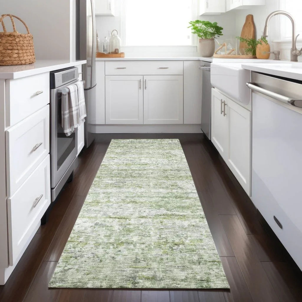 Tova Green Washable Indoor-Outdoor Rug-Outdoor Rugs-LOOMLAN Rugs-LOOMLAN