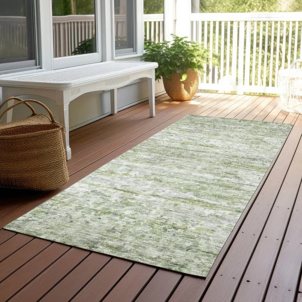 Tova Green Washable Indoor-Outdoor Rug-Outdoor Rugs-LOOMLAN Rugs-LOOMLAN