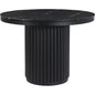 Tower Black Marble & Wood Round Dining Table-Dining Tables-Moe's Home-LOOMLAN