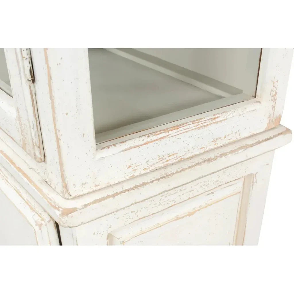 Tower Bookcase Curio Cabinet Glass Doors - LOOMLAN - Sarreid - Buffets & Curios