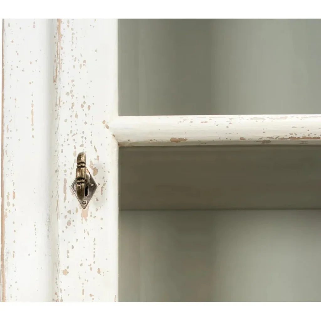 Tower Bookcase Curio Cabinet Glass Doors - LOOMLAN - Sarreid - Buffets & Curios