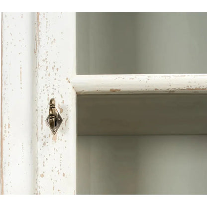 Tower Bookcase Curio Cabinet Glass Doors - LOOMLAN - Sarreid - Buffets & Curios