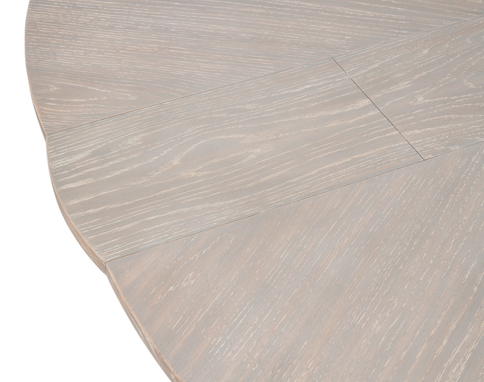 Tower Jupe Extendable Round Dining Table-Dining Tables-Sarreid-LOOMLAN