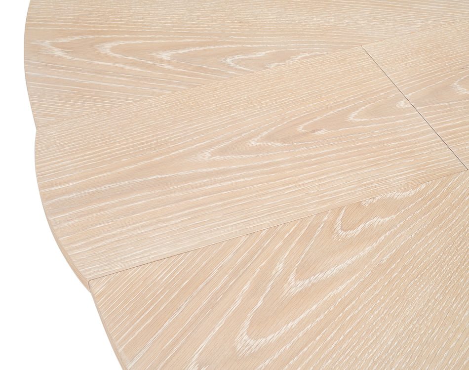 Tower Jupe Extendable Round Dining Table-Dining Tables-Sarreid-LOOMLAN